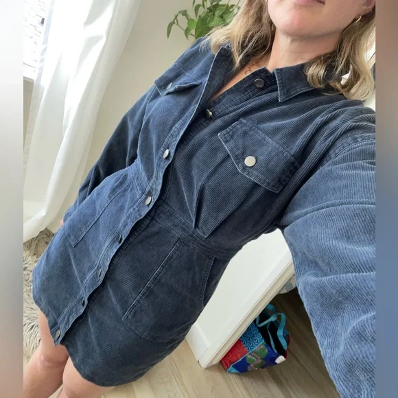 William B Navy Cord Dress - Picture 4 of 6